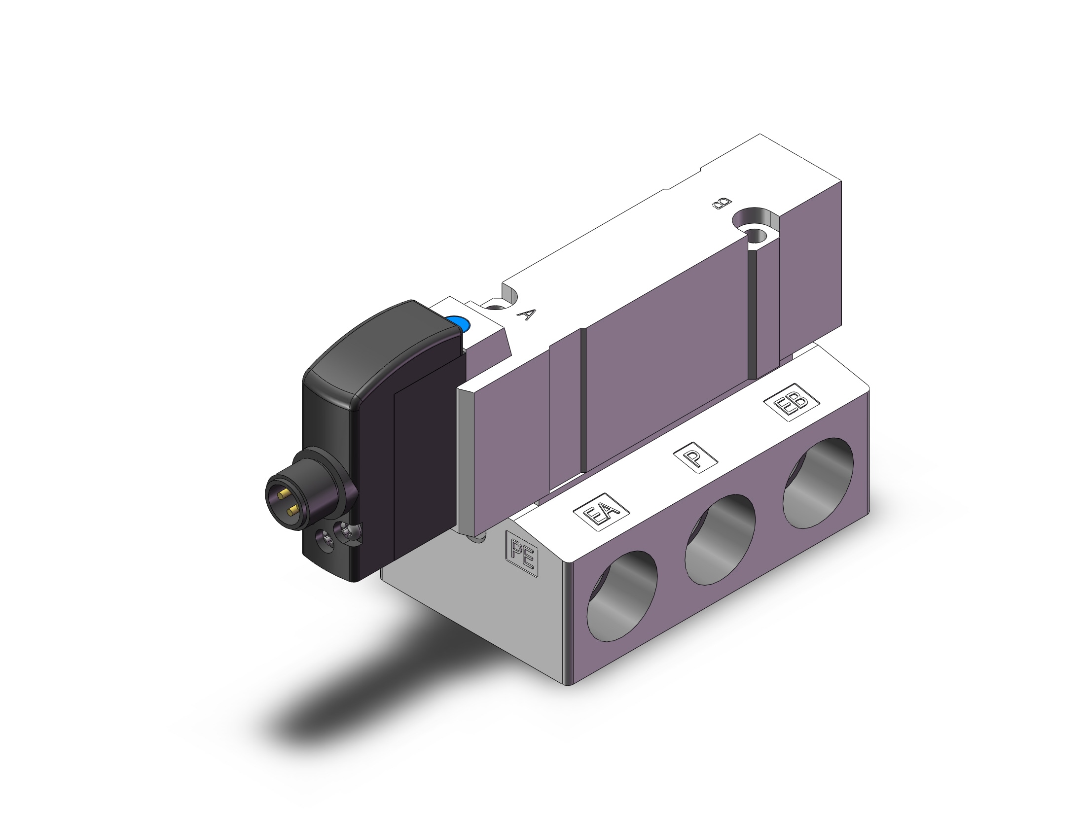 SMC 10 SY5140 5WOZ 02 Valve Sgl Sol Base Mt 4 5 PORT SOLENOID VALVE