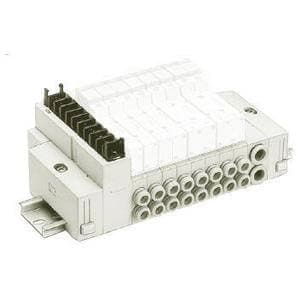 SMC SS5Y3-45TU-06U-N7 mfld, base mt, din rail mt, SS5Y3 MANIFOLD SY3000