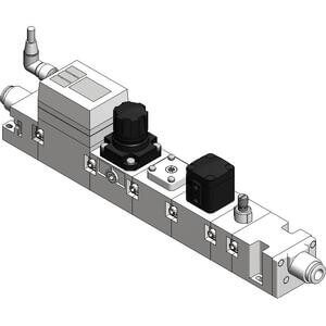 SMC LLB3-2N-V2F clean air module, standard, FLUOROPOLYMER VALVES & REG