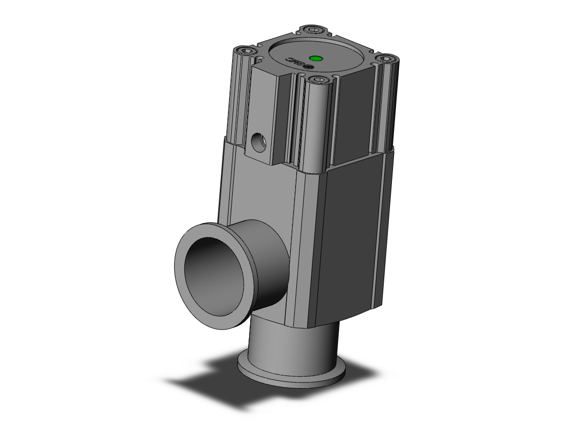 SMC XLA-40AH0-2-XQ1A aluminum, high vacuum angle valve, HIGH VACUUM VALVE