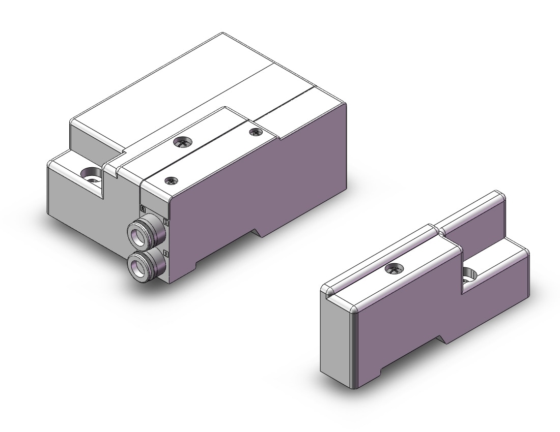 SMC 10-SS5Q13-08SDV-E mfld, sq1000, 4/5 PORT SOLENOID VALVE