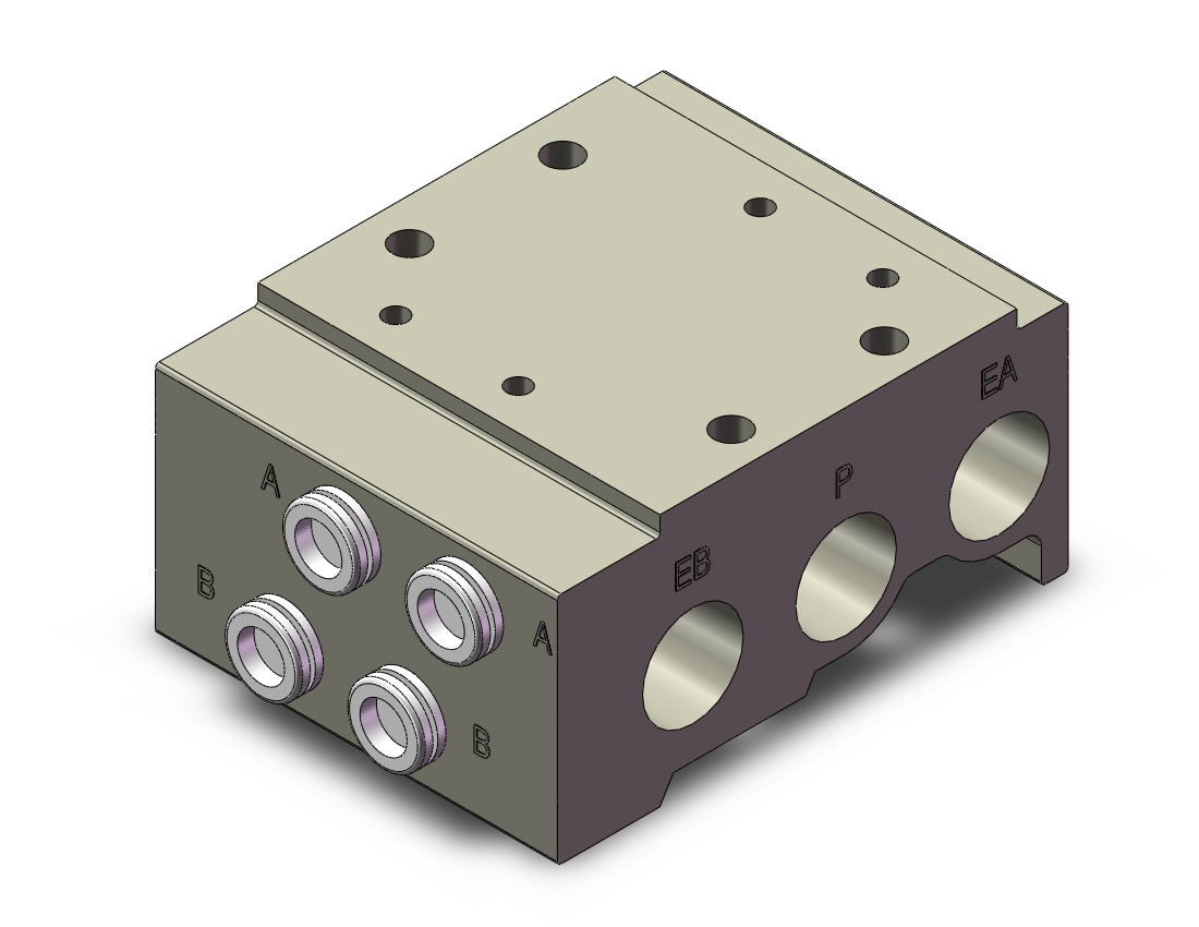 SMC 10-SS5Y5-41-02-C6 mfld, base mt, sy5000 series, SS5Y5 MANIFOLD SY5000***