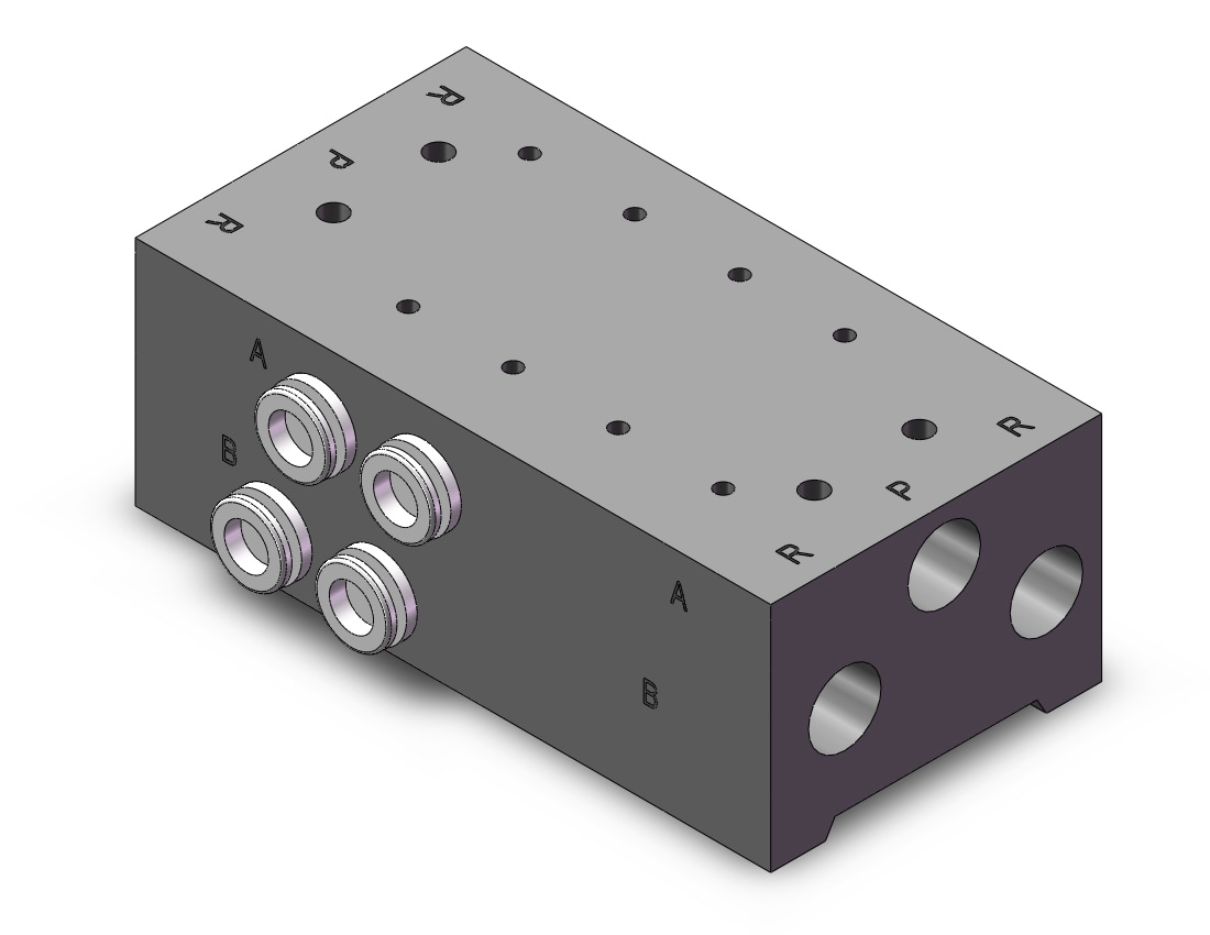 SMC 10-SS5YJ7-42-04-C8 manifold, base mt, SS5YJ7 MANIFOLD SYJ7000 5/PORT