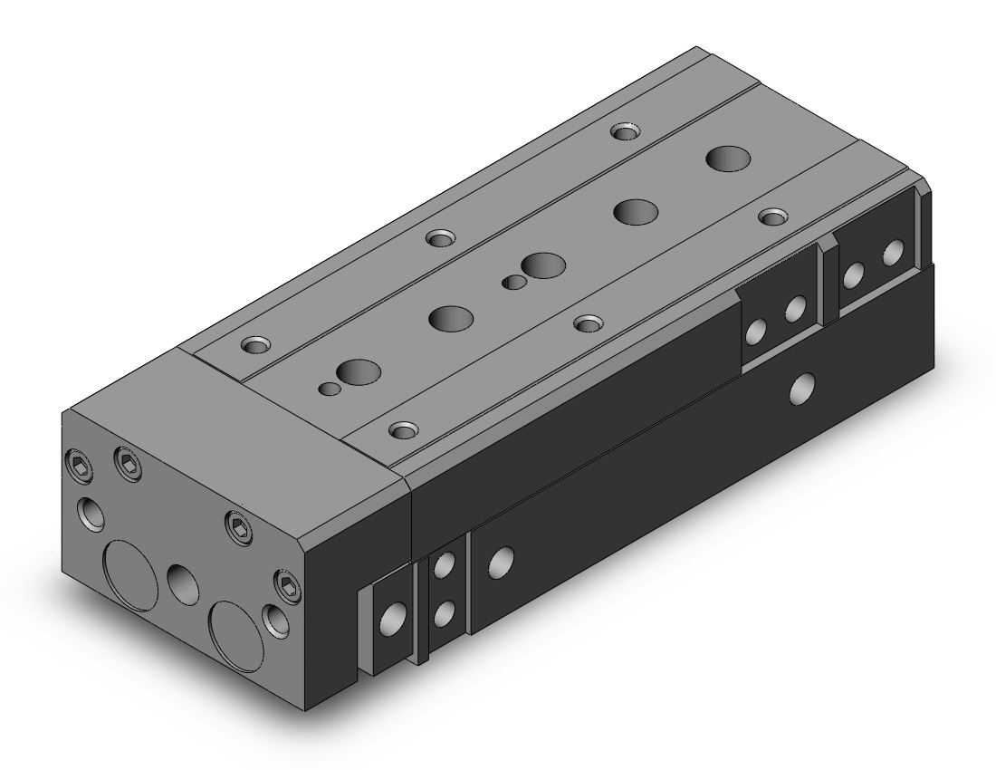 SMC 13-MXS25L-100 base cylinder, MXS/MXJ GUIDED CYLINDER