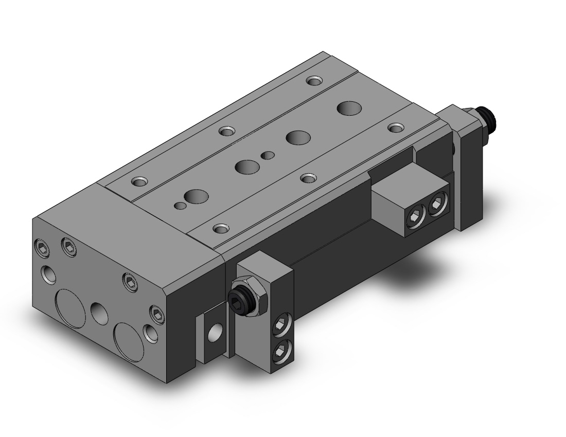 SMC 13-MXS25L-75A cyl, slide table, stroke adj, MXS/MXJ GUIDED CYLINDER