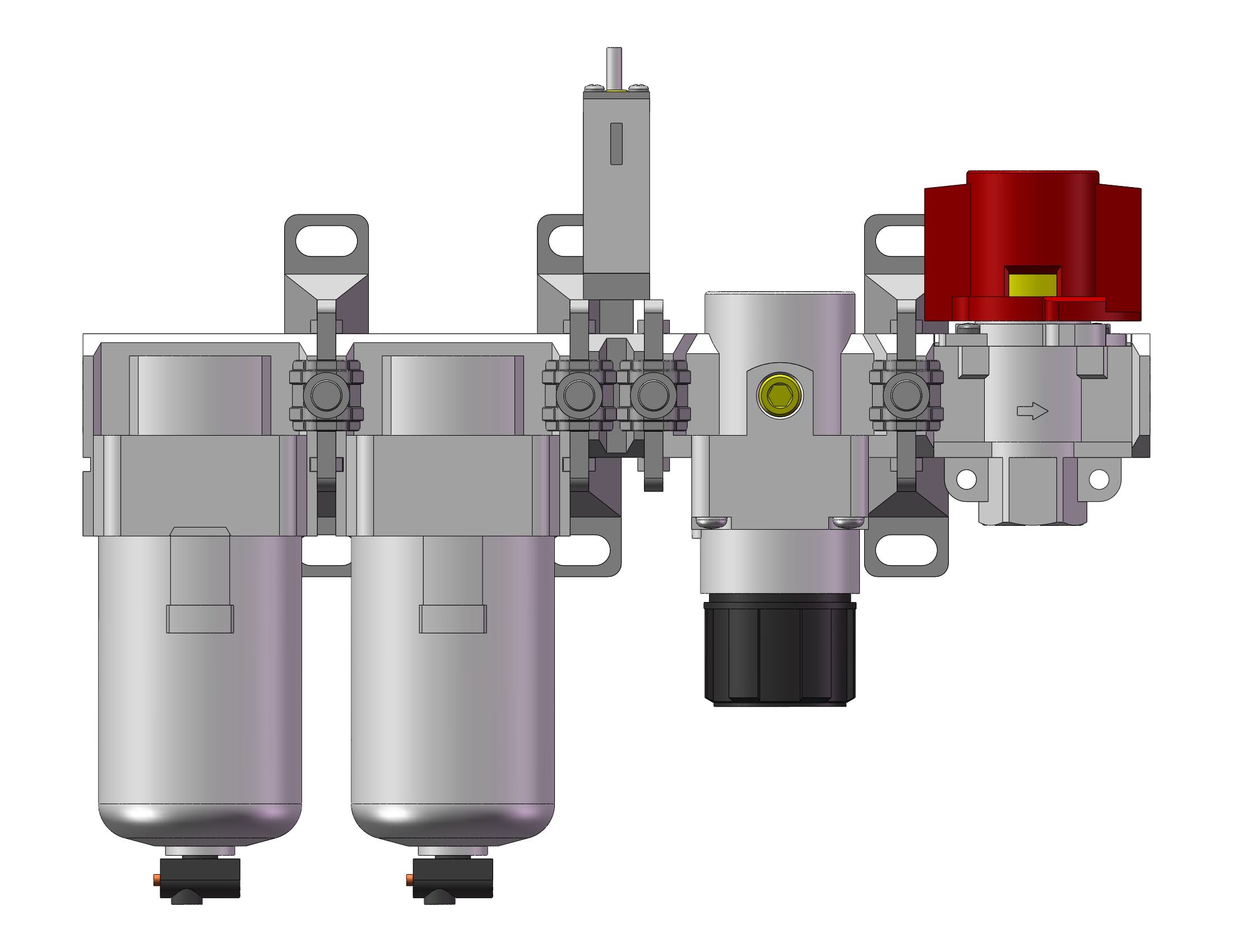 SMC AC25C-F03-SV-A f/ms/r combo modular, MODULAR F.R.L.