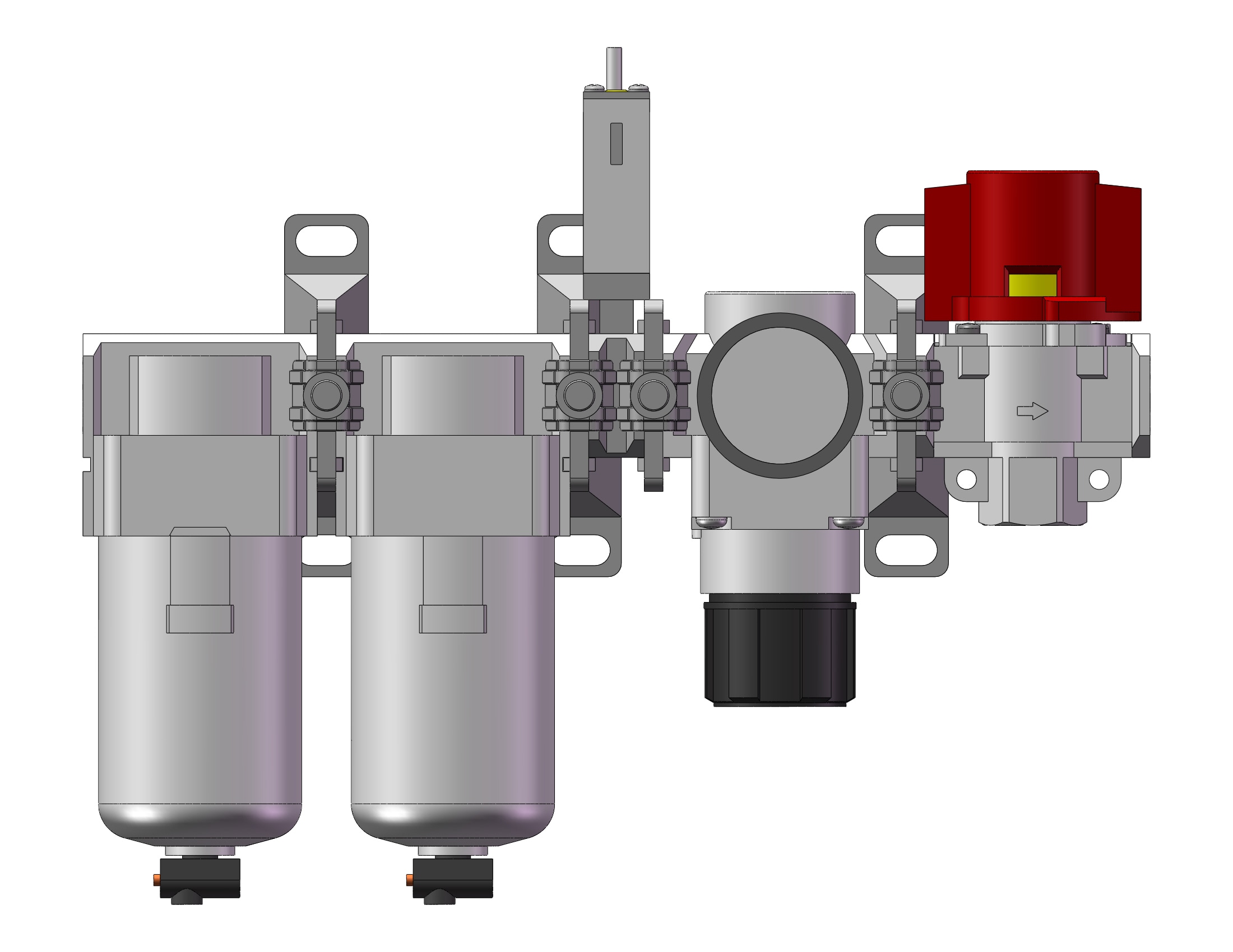 SMC AC25C-F03G-SV-A f/ms/r combo modular, MODULAR F.R.L.