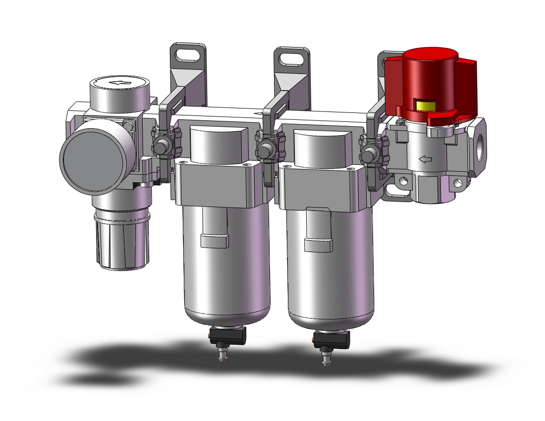 SMC AC25C-N02G-V1-6RWZ-B f/ms/r combo modular, MODULAR F.R.L.