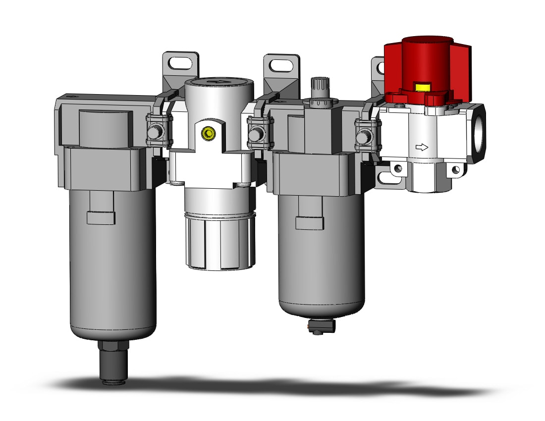 SMC AC40-N06C-V-3Z-A f/r/l combo modular, MODULAR F.R.L.