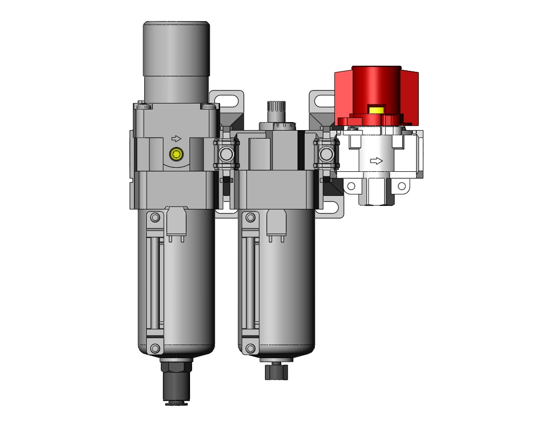 SMC AC40A-N04C-V-8Z-A fr/l combo modular, MODULAR F.R.L.