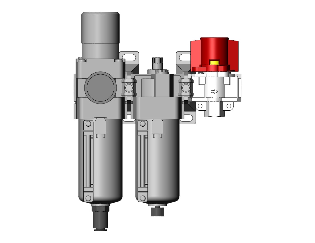 SMC AC40A-N04CG-V-8Z-A fr/l combo modular, MODULAR F.R.L.