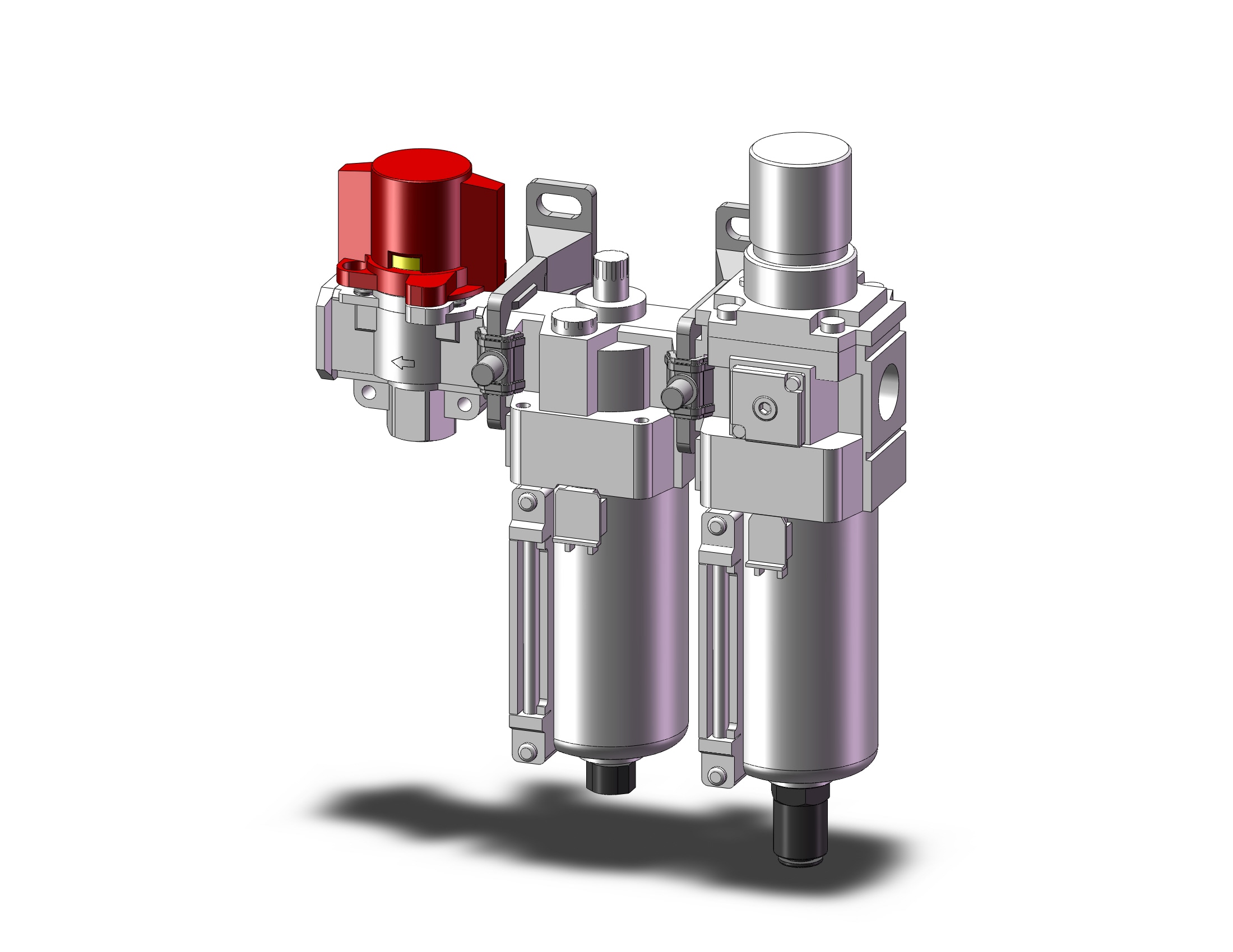 SMC AC40A-N04D-V-8NRZ-B fr/l combo modular, MODULAR F.R.L.