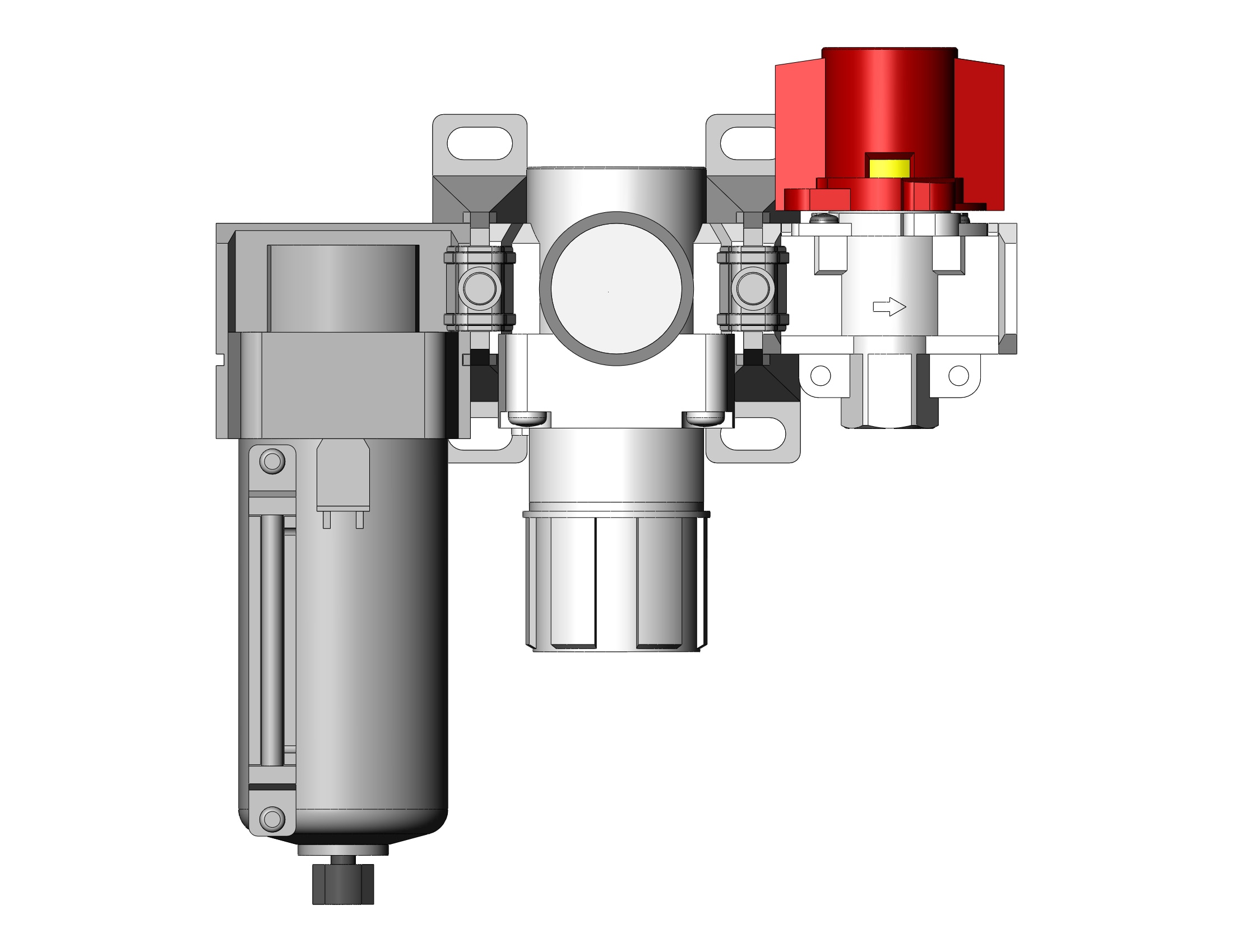 SMC AC40B-N04M-V-8Z-A f/r combo modular, MODULAR F.R.L.