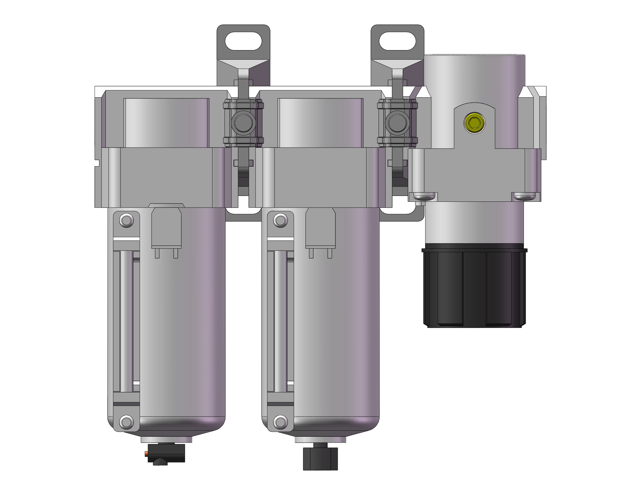 SMC AC40C-04-8-A f/ms/r combo modular, MODULAR F.R.L.