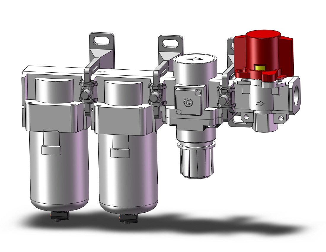 SMC AC40C-04-V-B f/ms/r combo modular, MODULAR F.R.L.