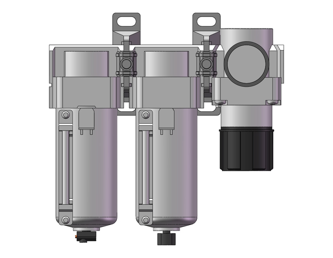 SMC AC40C-04M-8-A f/ms/r combo modular, MODULAR F.R.L.