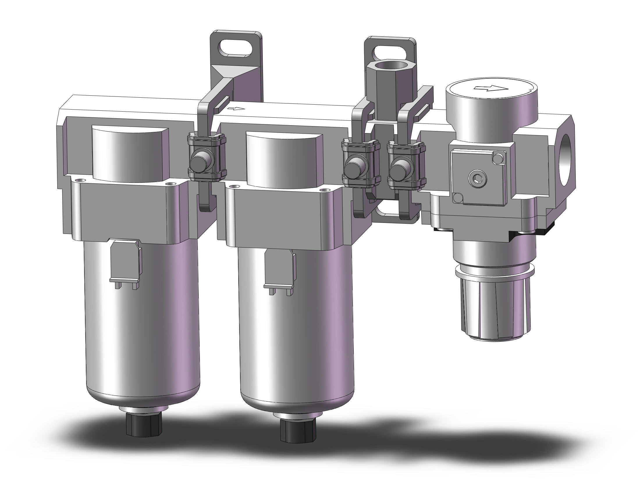 SMC AC40C-06-T-2-B f/ms/r combo modular, MODULAR F.R.L.