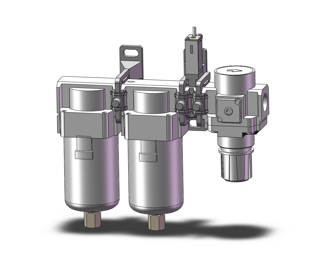 SMC AC40C-N04-S-6JZ-B f/ms/r combo modular, MODULAR F.R.L.