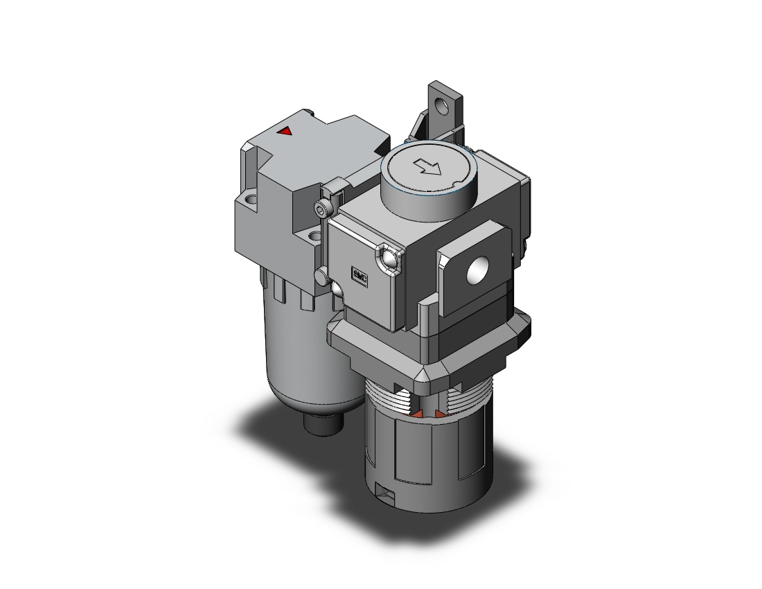 SMC ACG20B-N02CG1-CZ air combination, MODULAR F.R.L. W/GAUGE