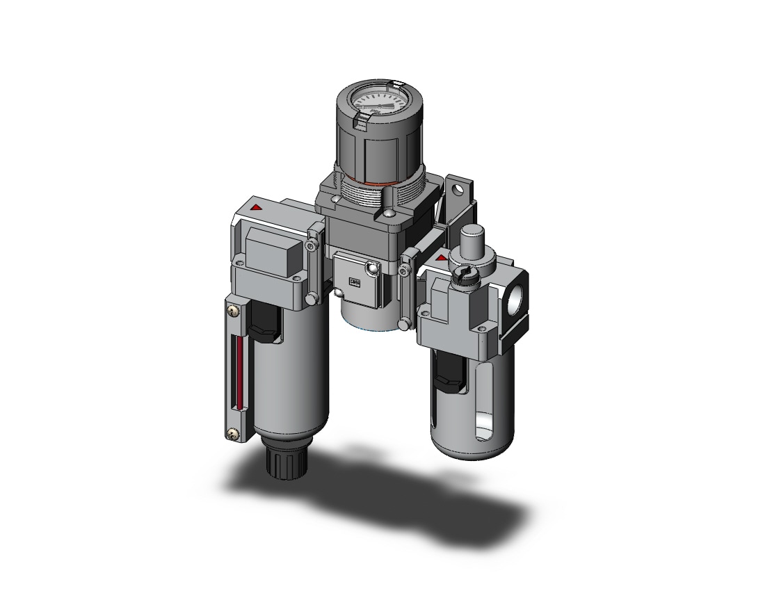 SMC ACG30-N03G1-8YZ air combination, MODULAR F.R.L. W/GAUGE