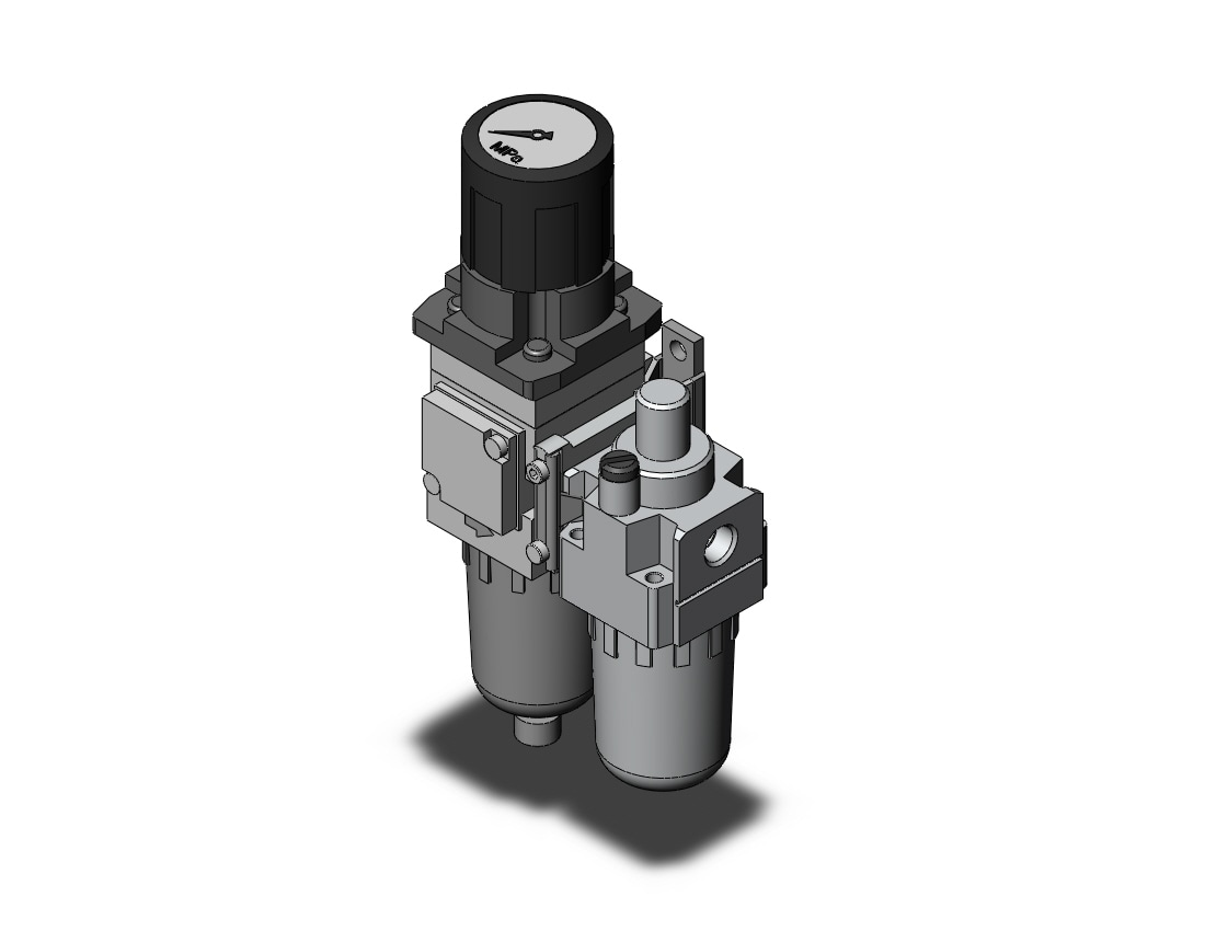 SMC ACG30A-N02DG1-Z air combination, MODULAR F.R.L. W/GAUGE