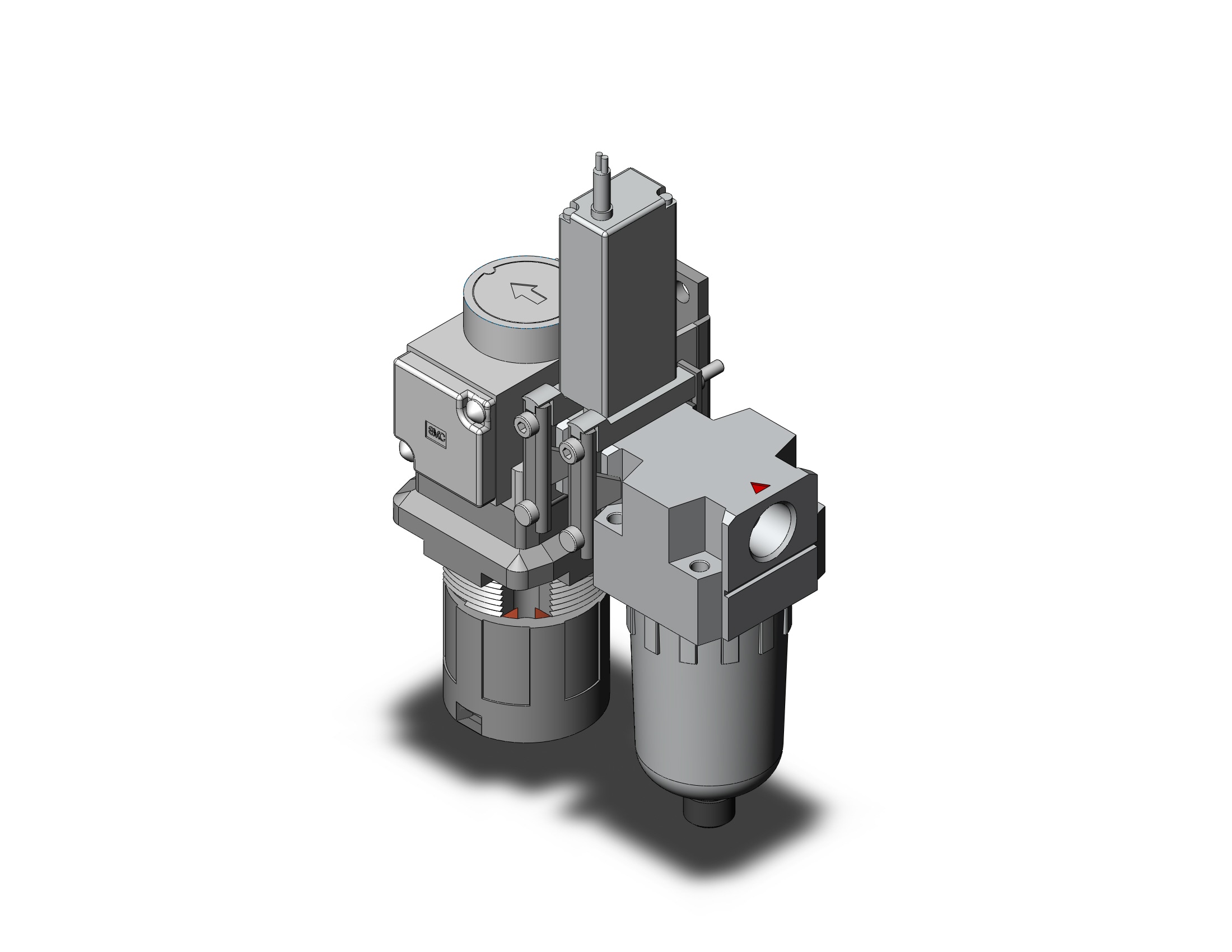 SMC ACG30B-02G1-S-6R air combination, MODULAR F.R.L. W/GAUGE