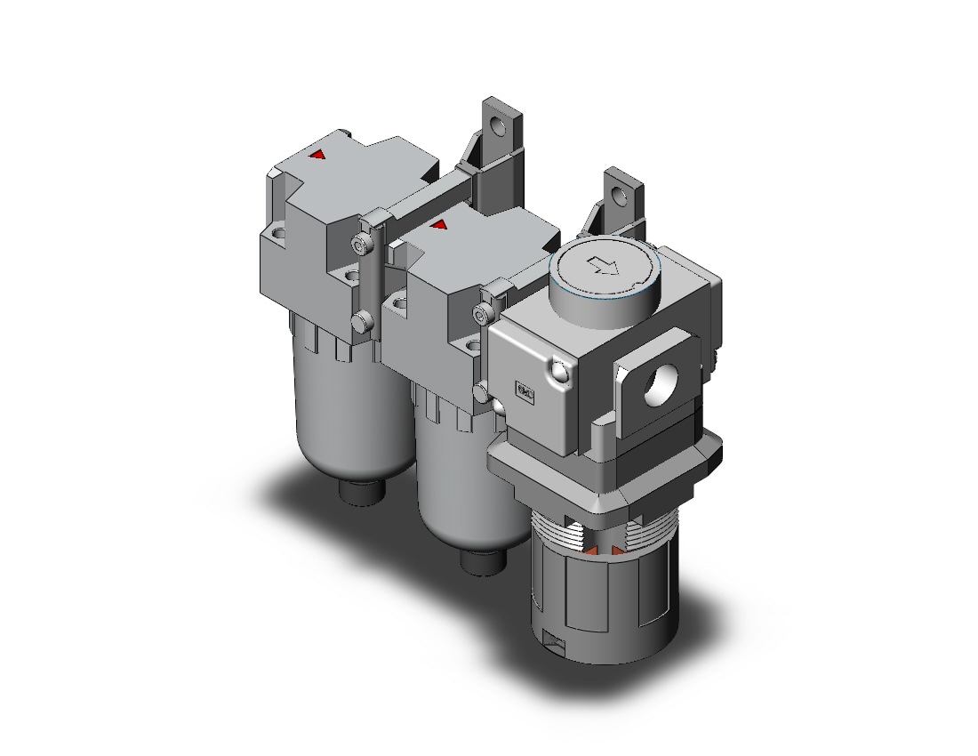 SMC ACG30C-02G1 reg w/integral pressure gauge, MODULAR F.R.L. W/GAUGE