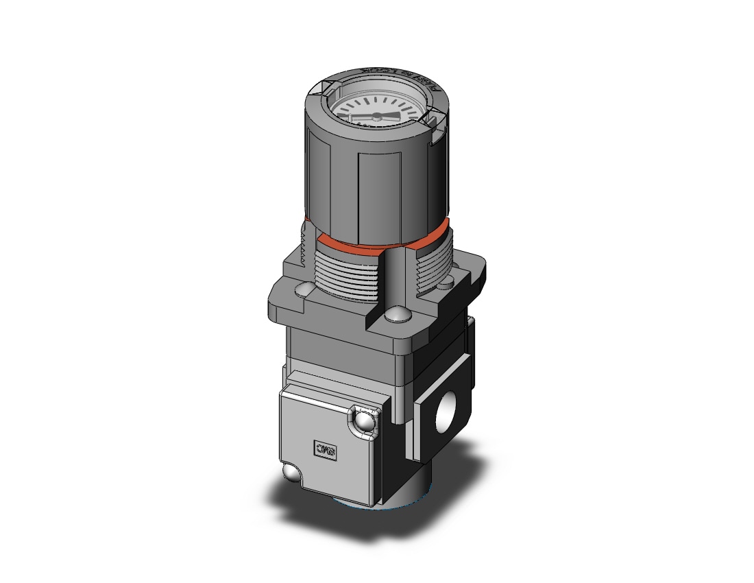 SMC ARG20-F02G3-1 regulator w/ built in pressure gauge, REGULATOR, MODULAR F.R.L. W/GAUGE