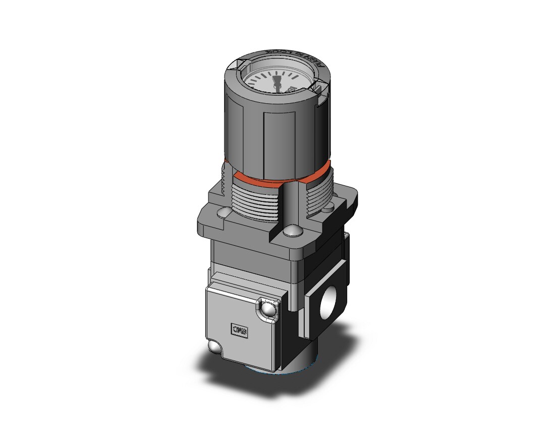 SMC ARG20-N02G2-1NZ regulator w/ built in pressure gauge, REGULATOR, MODULAR F.R.L. W/GAUGE