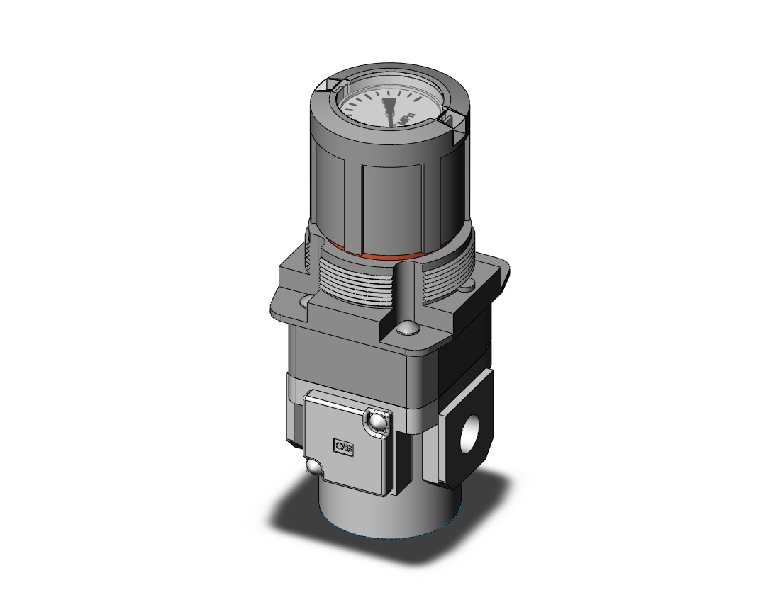 SMC ARG30-02G2-1 regulator w/ built in pressure gauge, REGULATOR, MODULAR F.R.L. W/GAUGE