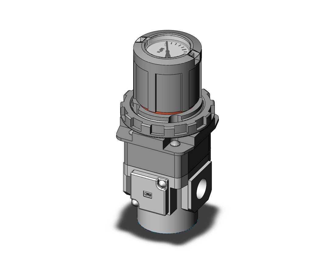 SMC ARG30-F03G4H regulator w/ built in pressure gauge, REGULATOR, MODULAR F.R.L. W/GAUGE