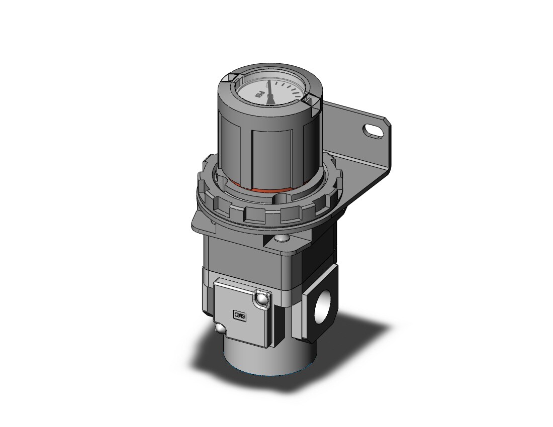 SMC ARG30K-N03BG4-Z regulator w/ built in pressure gauge, REGULATOR, MODULAR F.R.L. W/GAUGE