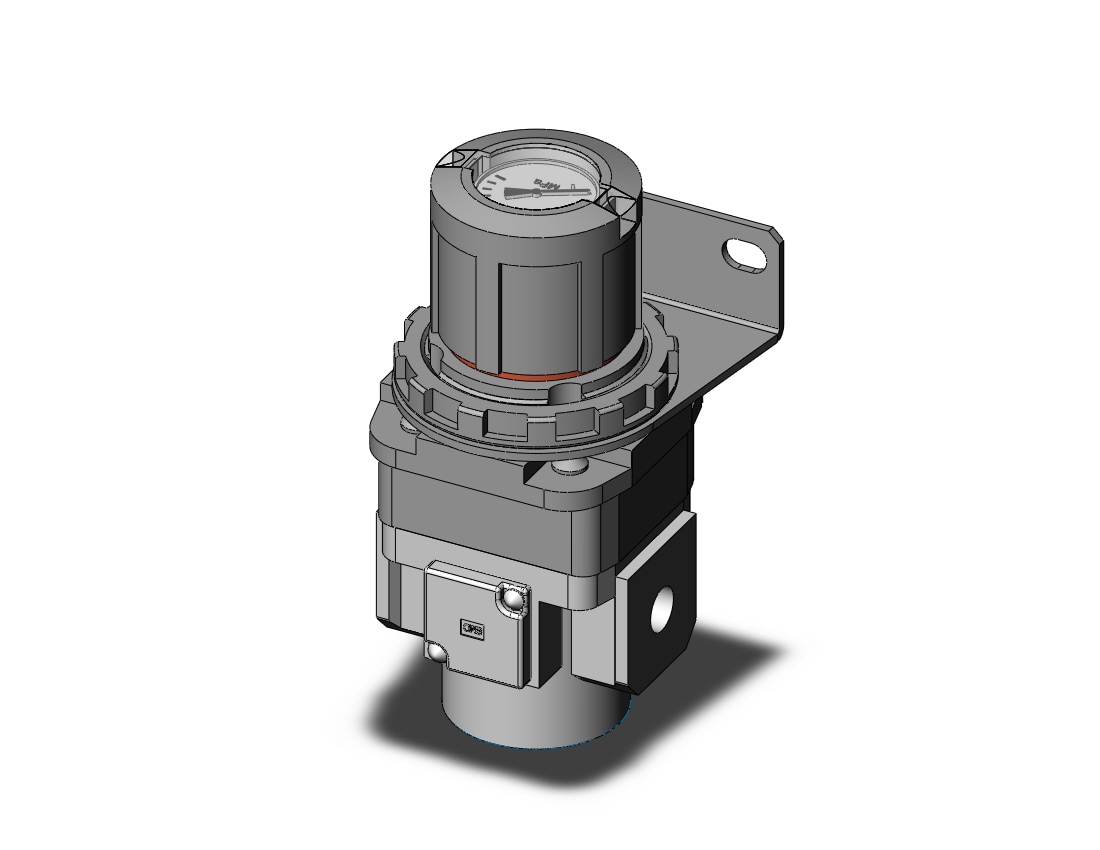 SMC ARG40-02BG1 regulator w/ built in pressure gauge, REGULATOR, MODULAR F.R.L. W/GAUGE