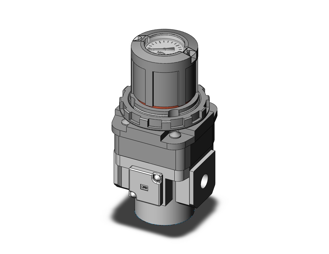 SMC ARG40-02G3H regulator w/ built in pressure gauge, REGULATOR, MODULAR F.R.L. W/GAUGE