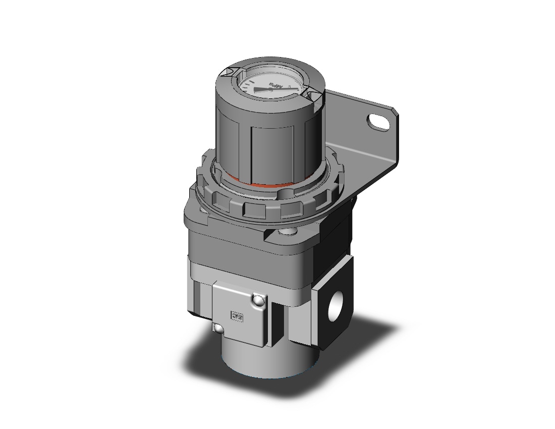 SMC ARG40-03BG1 regulator w/ built in pressure gauge, REGULATOR, MODULAR F.R.L. W/GAUGE