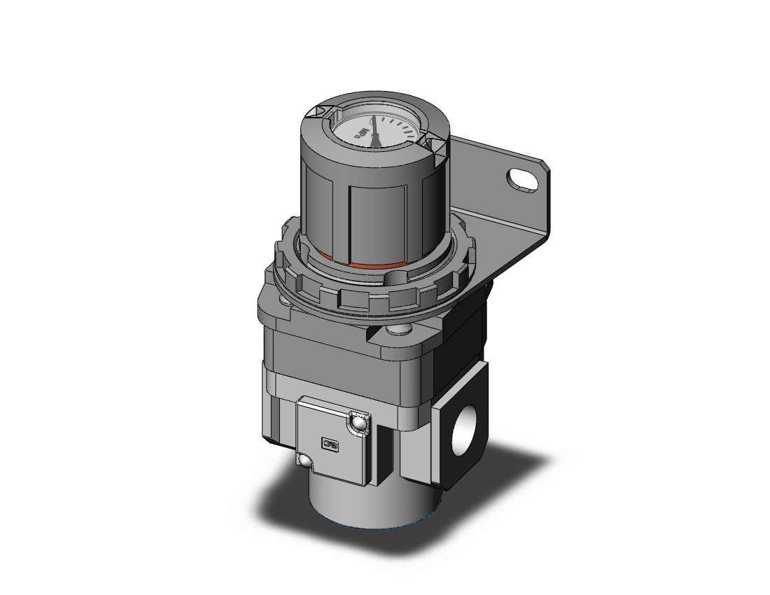 SMC ARG40-F04BG4 regulator, gauge-handle, ARG REGULATOR W/PRESSURE GAUGE