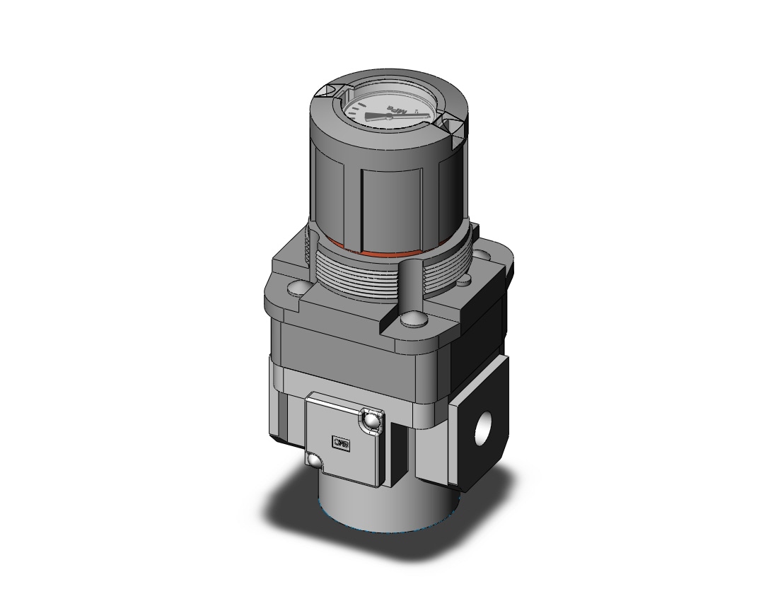 SMC ARG40K-02G1 regulator w/ built in pressure gauge, REGULATOR, MODULAR F.R.L. W/GAUGE