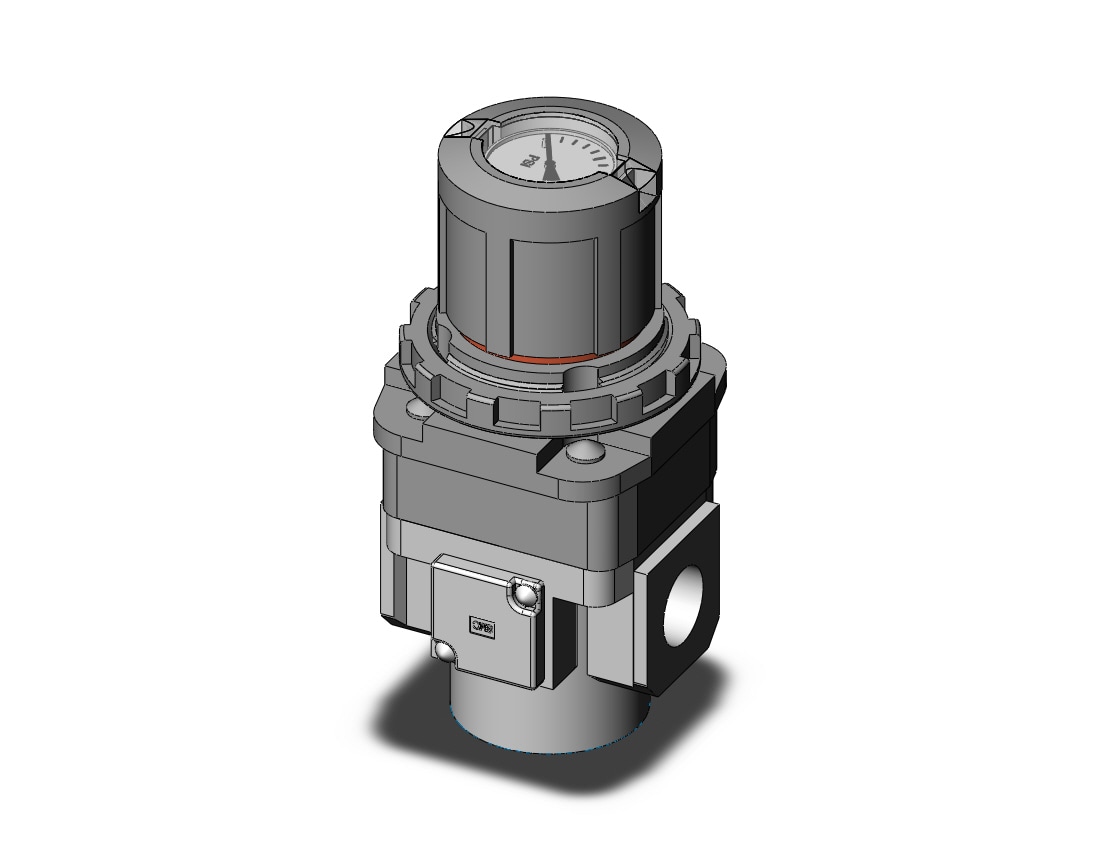 SMC ARG40K-N04G4H-Z regulator w/ built in pressure gauge, REGULATOR, MODULAR F.R.L. W/GAUGE