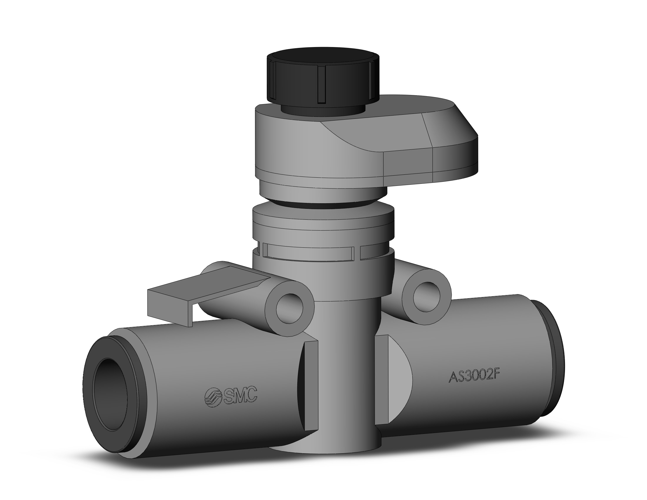 SMC AS3002FS1-10 flow control,inline w/fitting, FLOW CONTROL W/FITTING