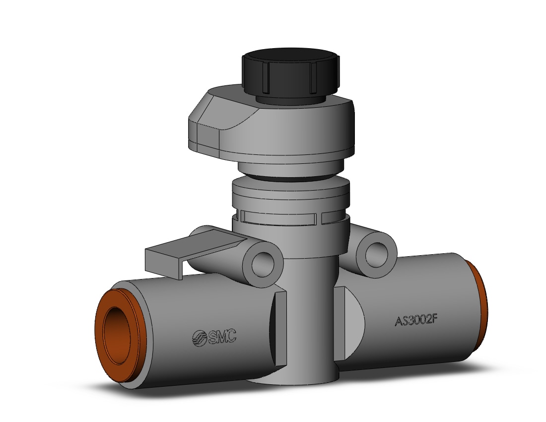 SMC AS3002FS2-11 speed control with scale, FLOW CONTROL W/FITTING