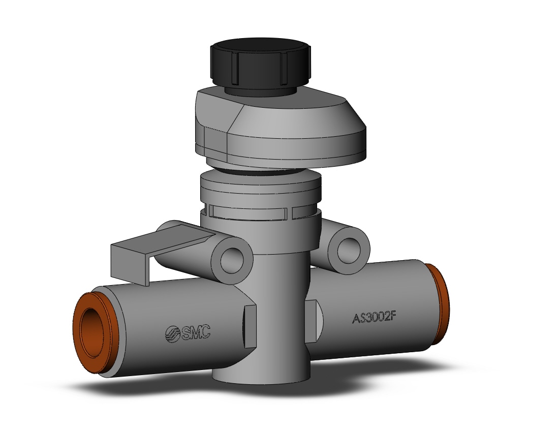 SMC AS3002FS3-09 speed control, inline, FLOW CONTROL W/FITTING