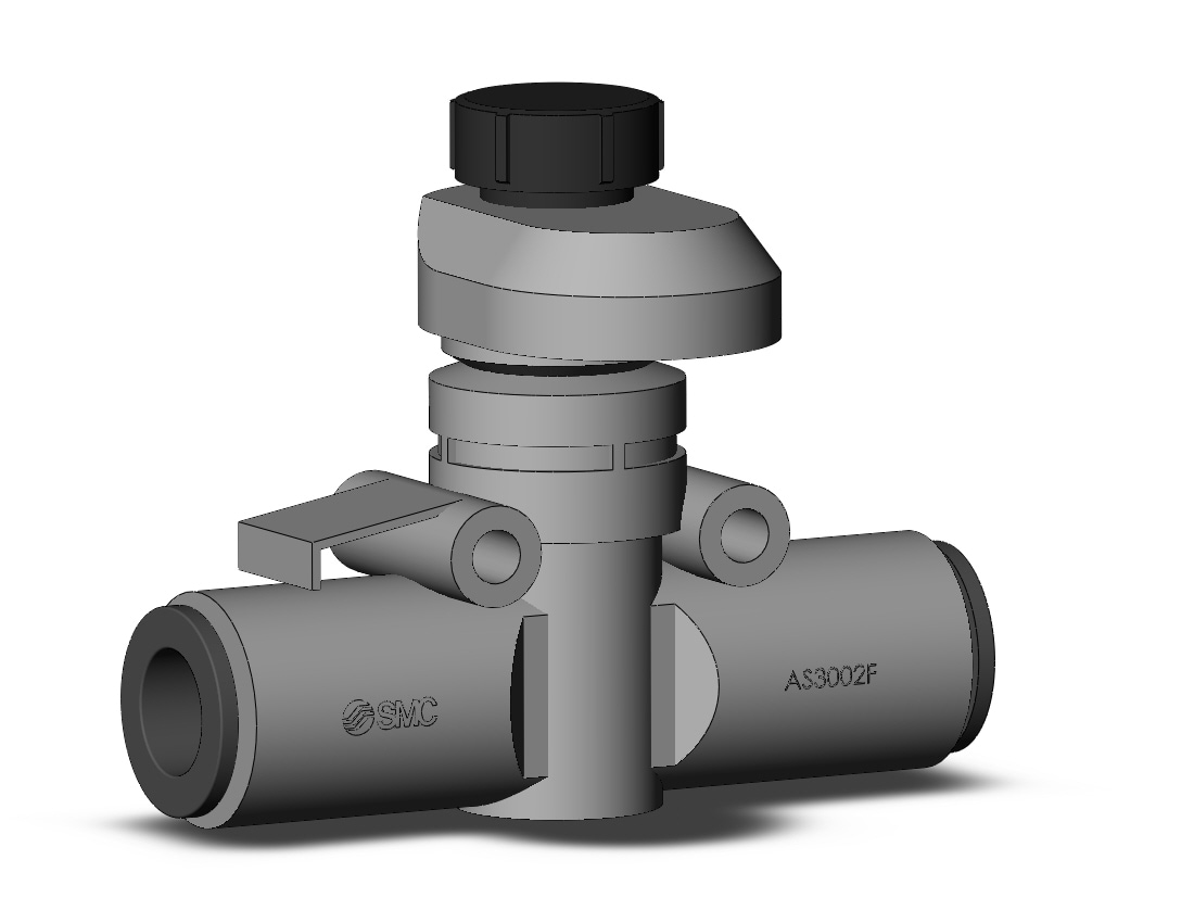 SMC AS3002FS3-10 speed control with scale, FLOW CONTROL W/FITTING