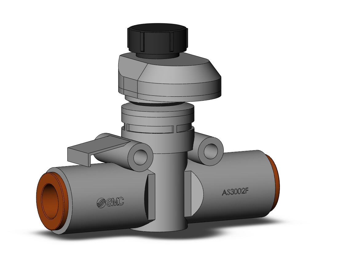 SMC AS3002FSG3-11 speed controller, inline, with indicator, FLOW CONTROL