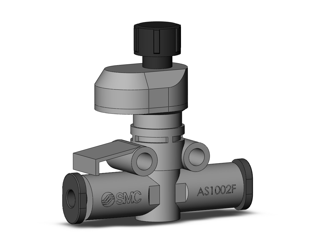 SMC AS1002FS-23 speed controller, inline, with indicator, FLOW CONTROL