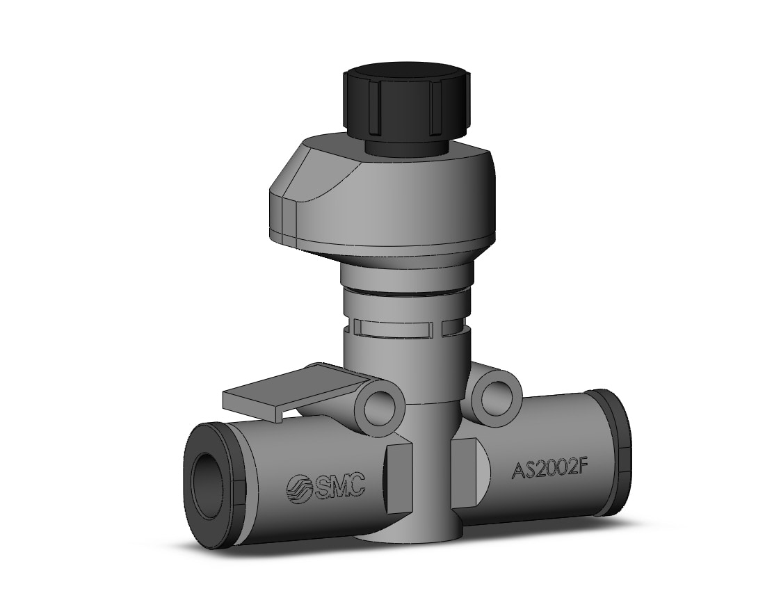 SMC AS2002FS2-06 speed control with scale, FLOW CONTROL W/FITTING