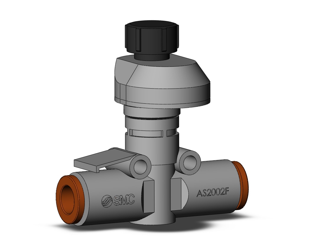 SMC AS2002FS3-07 flow control, with indicator, FLOW CONTROL W/FITTING