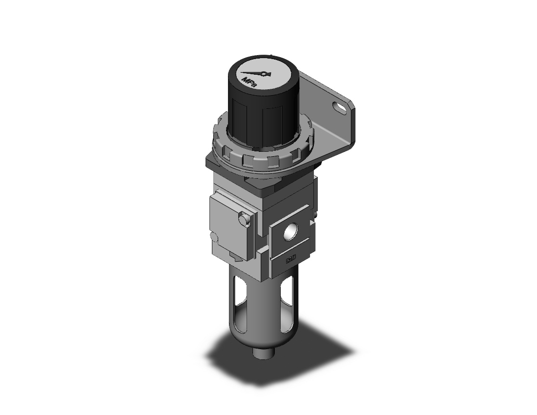 SMC AWG20-F01BG1-C filter/regulator w/built in gauge, FILTER/REGULATOR, MODULAR F.R.L. W/GAUGE