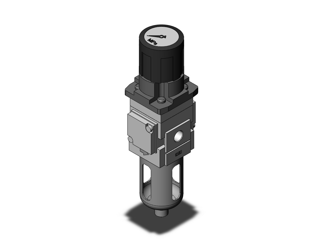 SMC AWG20-F01G1-C filter/regulator w/built in gauge, FILTER/REGULATOR, MODULAR F.R.L. W/GAUGE