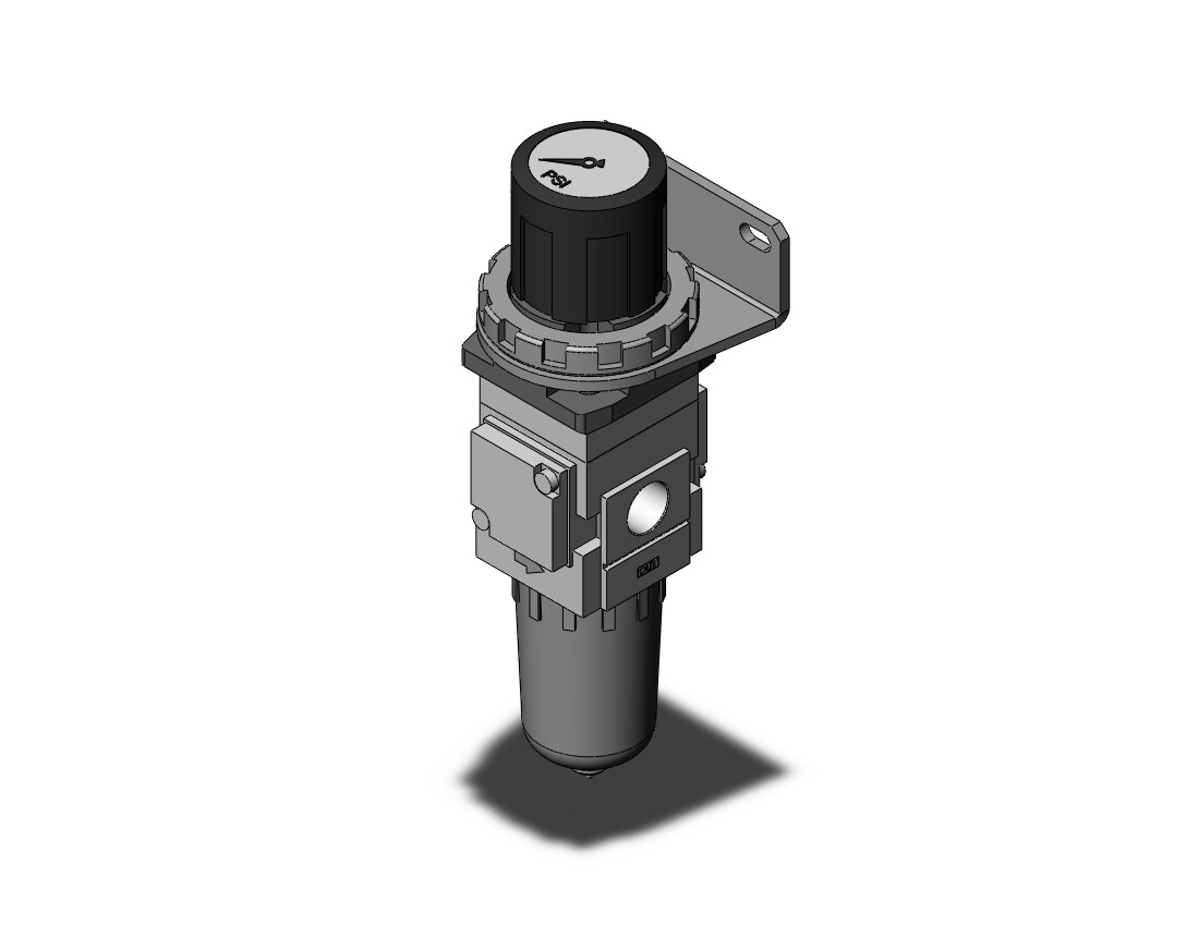 SMC AWG20-N02BG2-12JZ filter/regulator w/built in gauge, FILTER/REGULATOR, MODULAR F.R.L. W/GAUGE