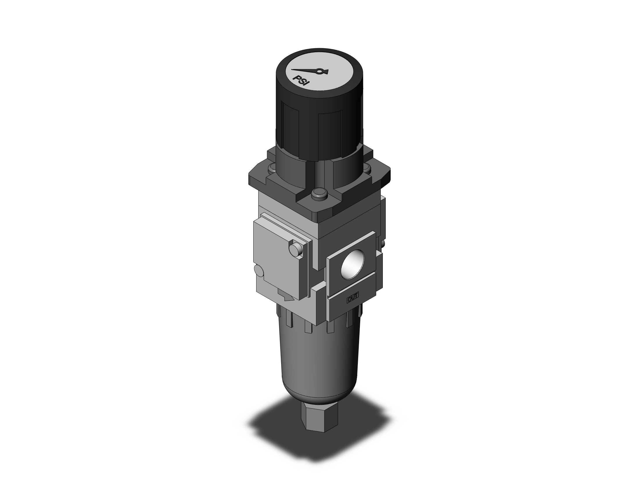 SMC AWG20-N02G2-6CNZ filter/regulator w/built in gauge, FILTER/REGULATOR, MODULAR F.R.L. W/GAUGE